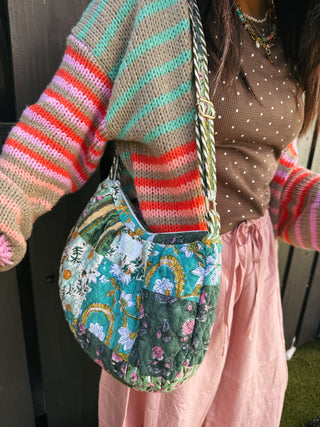 ETTA OG | quilted crossbody bag - evergreen