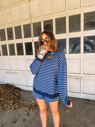 blueprint oversized stripe top