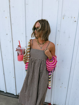 great plains gingham midi dress