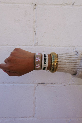 ETTA OG | baseball mom embroidered bracelet