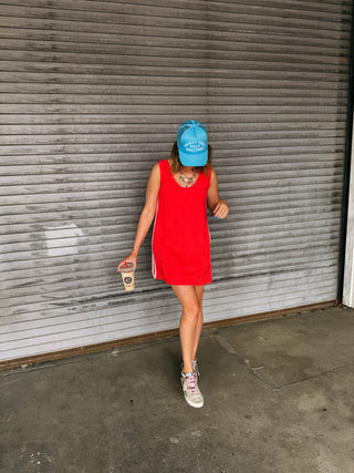 rally stripe mini dress