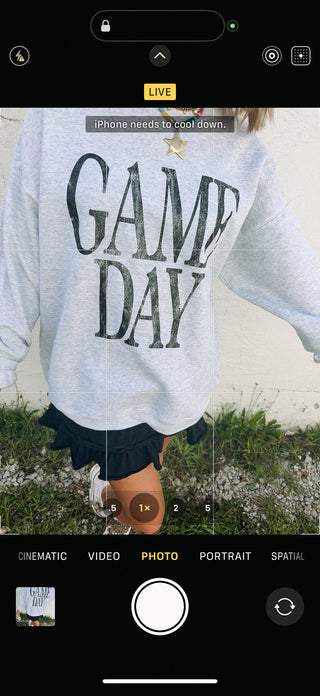 ETTA OG | game day sweatshirt - ash / black