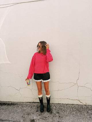 first kiss striped top