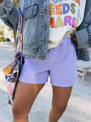 bitter sweet boxer shorts - lilac