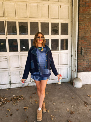 blue jean baby sweater jacket