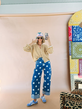 golden vista stripe sweater