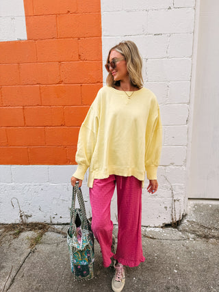 sweet nothing pullover top - yellow