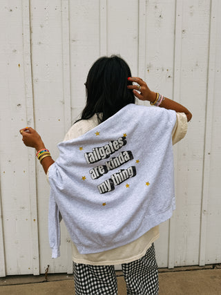 ETTA OG | tailgates are my kinda thing sweatshirt - ash