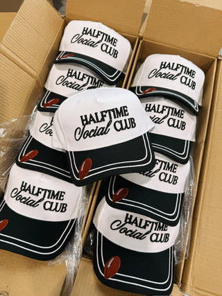 ETTA OG | halftime social club trucker hat - white / black