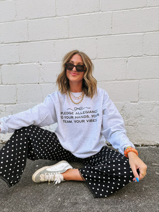 ETTA OG | pledge allegiance sweatshirt - ash