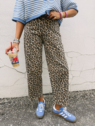 vervet | leopard lady barrel jeans