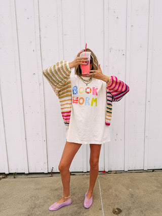 rush hour multicolor cardigan - pink