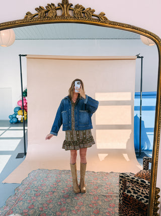 blanket stitch denim jacket