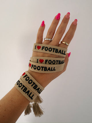 ETTA OG | i <3 football embroidered bracelet