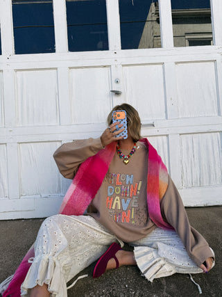 ETTA OG | slow down have fun embroidered sweatshirt - PREORDER (ships 11.9)