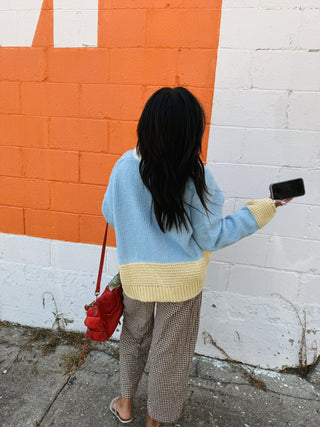 clean slate color block cardigan