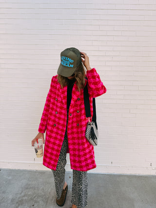 hot for houndstooth coat