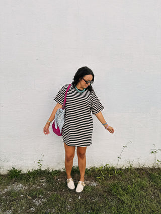 see you again stripe tshirt dress
