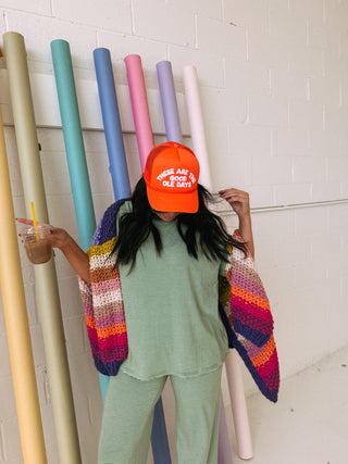 ETTA OG | these are the good ole days trucker hat - orange.