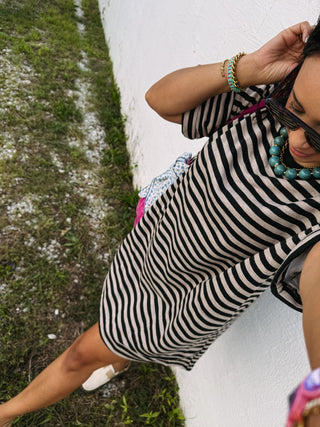 see you again stripe tshirt dress