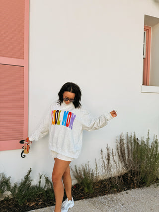 ETTA OG | multicolor cool mom mock neck sweatshirt