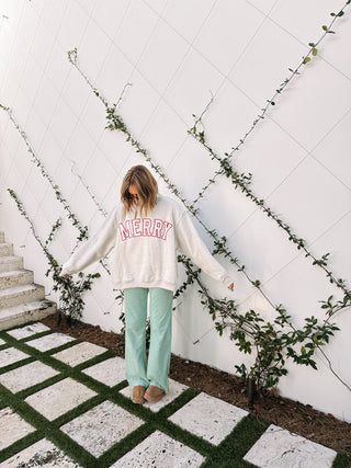 merry mock neck sweatshirt