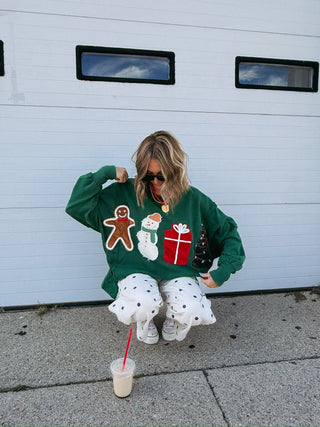 corduroy christmas patch top