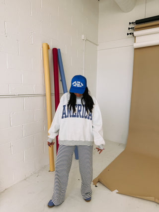 reversible USA / america mock neck - ash.