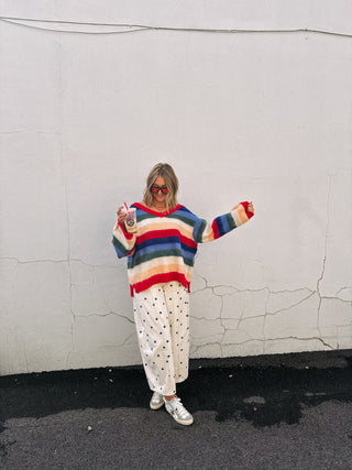 better in color stripe sweater