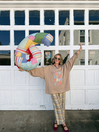 ETTA OG | slow down have fun embroidered sweatshirt - PREORDER (ships 11.9)