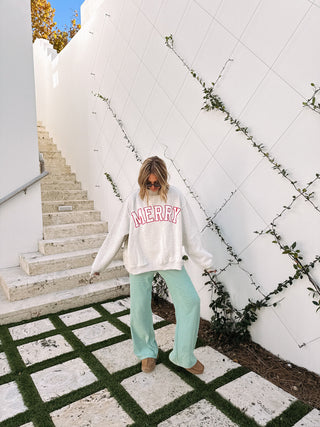 merry mock neck sweatshirt