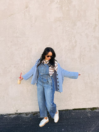 superfly overalls - dark denim