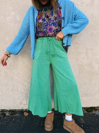 worth the wait wide leg pants - jade