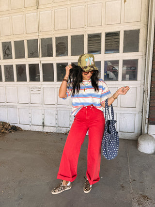 skipper boxy stripe tee