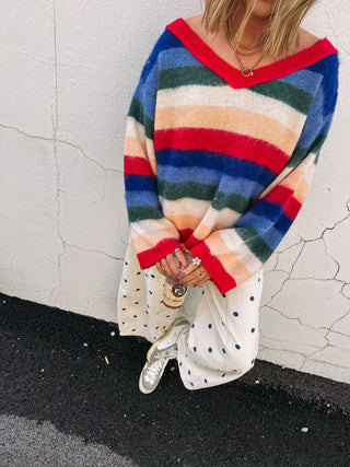 better in color stripe sweater
