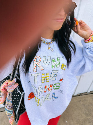 ETTA OG | run the dang ball sweatshirt - ash