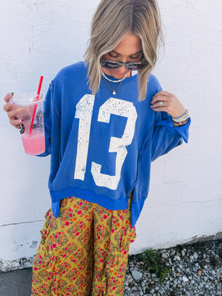vintage 13 sweatshirt - blue