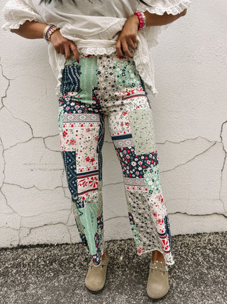 love grows patchwork pants