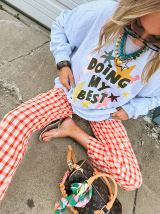 ETTA OG | doing my best star sweatshirt - ash