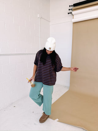 arya stripe boxy tee