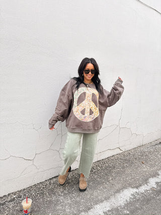 peace of mind sweatshirt - charcoal