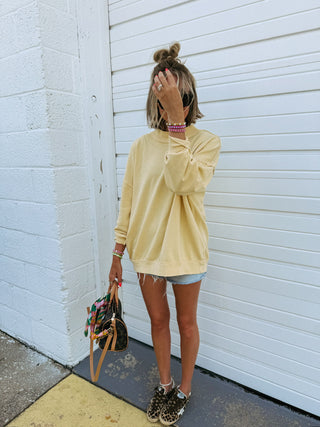 movement mock neck - yellow