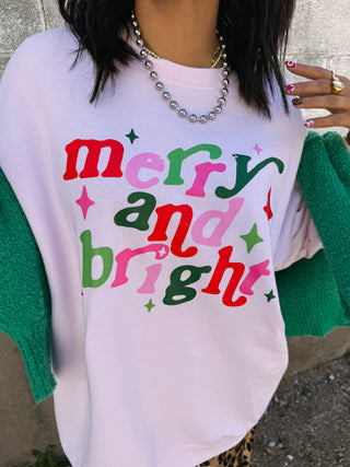 ETTA OG | merry & bright sweatshirt - pink