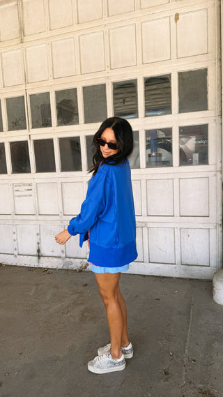 sweet nothing pullover top - blue