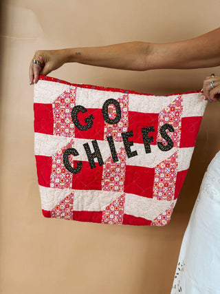 HANDMADE | go chiefs tote bag