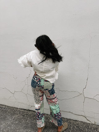 love grows patchwork pants