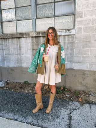 paper plane pleated dress