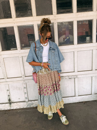 carried away denim cape jacket