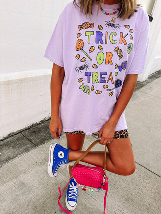 ETTA OG | trick or treat graphic tee - lavender