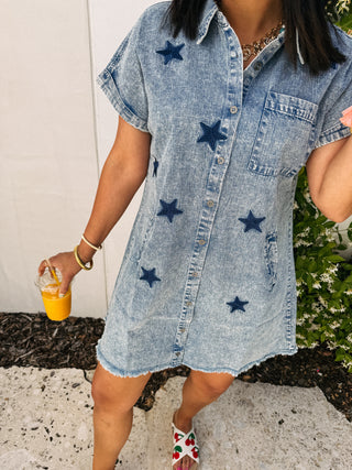 denim star dress